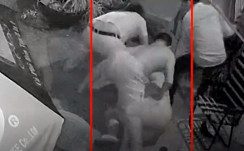 Three people beat up a driver and asked "Do you know who I am?" Photo cut from clip