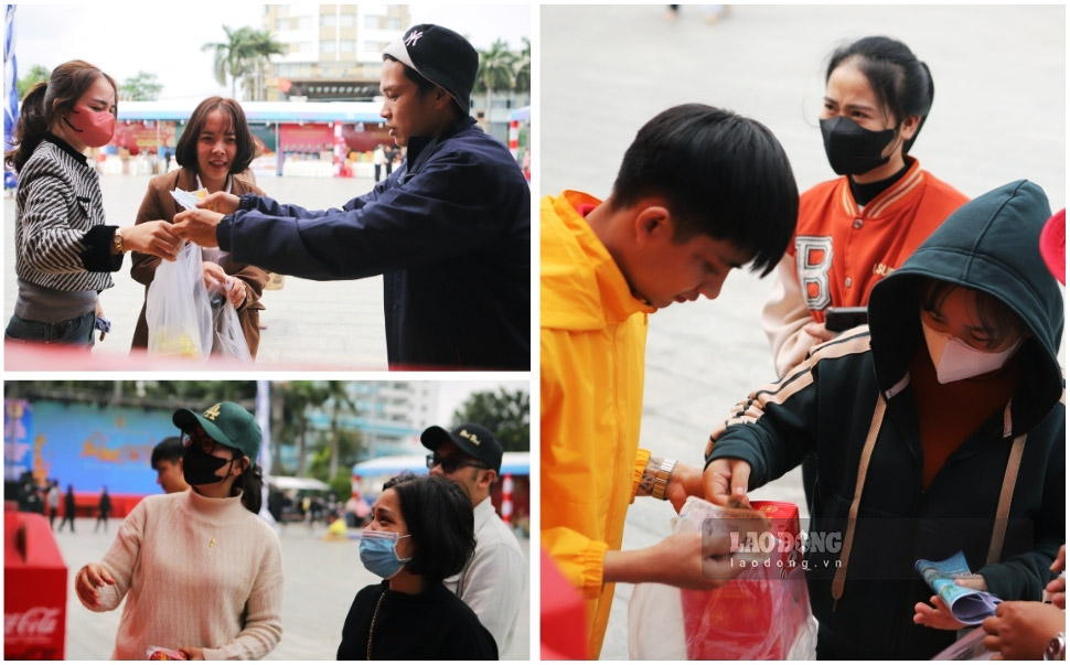 Workers participate in shopping at the Binh Dinh Trade Union Tet Market 2025. Photo: Hoai Luan