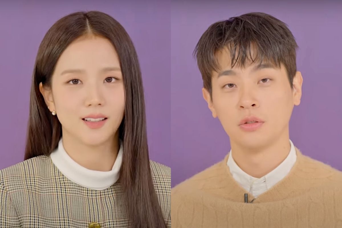 Jisoo and Park Jung Min in a recent interview. Photo: Cut from video