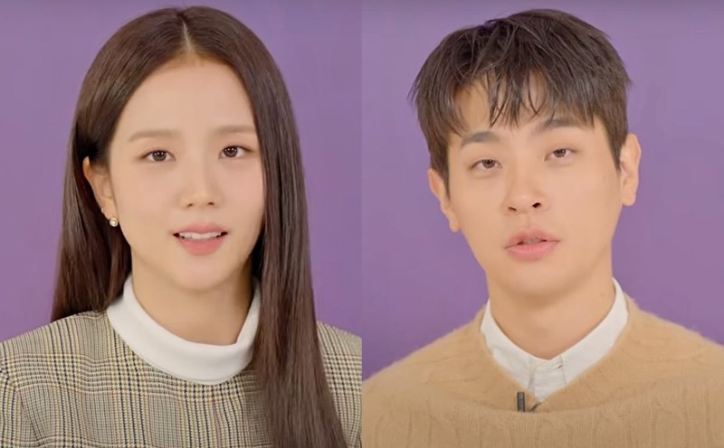 Jisoo and Park Jung Min in a recent interview. Photo: Cut from video