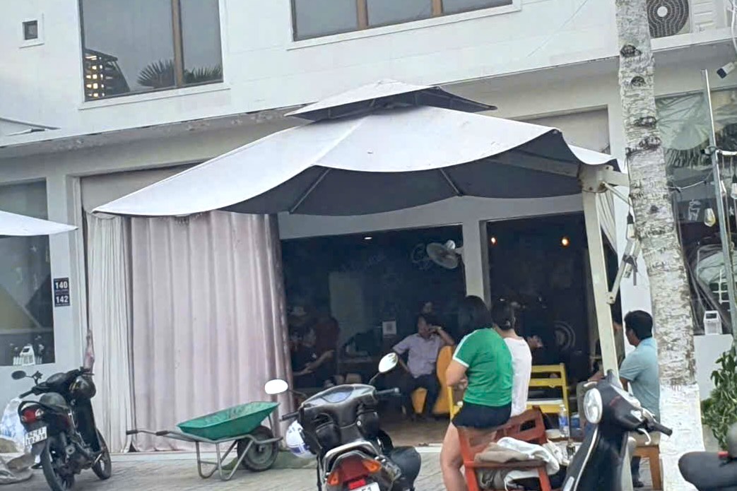 The restaurant where the gas tank explosion occurred, causing burns to 2 teachers and 7 students. Photo: An Long