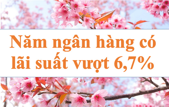 Five banks have interest rates exceeding 6.7%. Illustration photo: Ha Vy