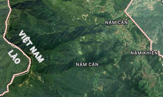 Địa bàn xã Nậm Càn, huyện Kỳ Sơn, Nghệ An, nơi xảy ra vụ tai nạn giao thông làm 6 người tử vong. Ảnh: Google Maps