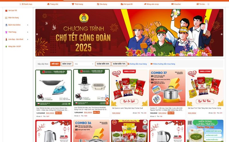 Online Trade Union Tet Market. Photo: Hai Nguyen