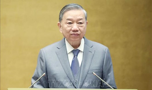 Tổng Bí thư Tô Lâm, Trưởng Ban Chỉ đạo Trung ương về phát triển khoa học, công nghệ, đổi mới sáng tạo và chuyển đổi số phát biểu chỉ đạo. Ảnh: Thống Nhất/TTXVN
