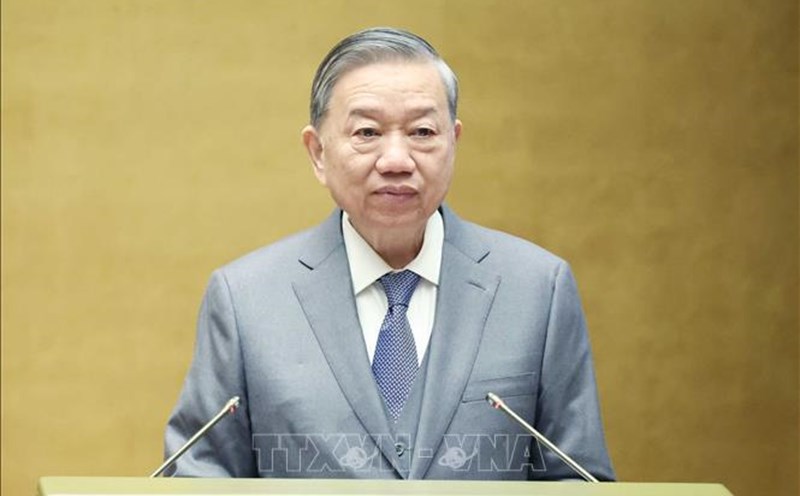 General Secretary To Lam, Head of the Central Steering Committee for Science, Technology, Innovation and Digital Transformation, delivers a speech. Photo: Thong Nhat/VNA