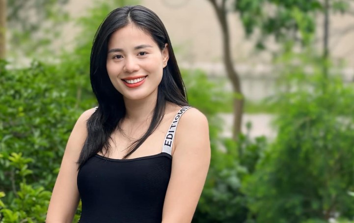 Former track and field athlete Nguyen Thi Huyen has improved her beauty after retiring. Photo: Character provided