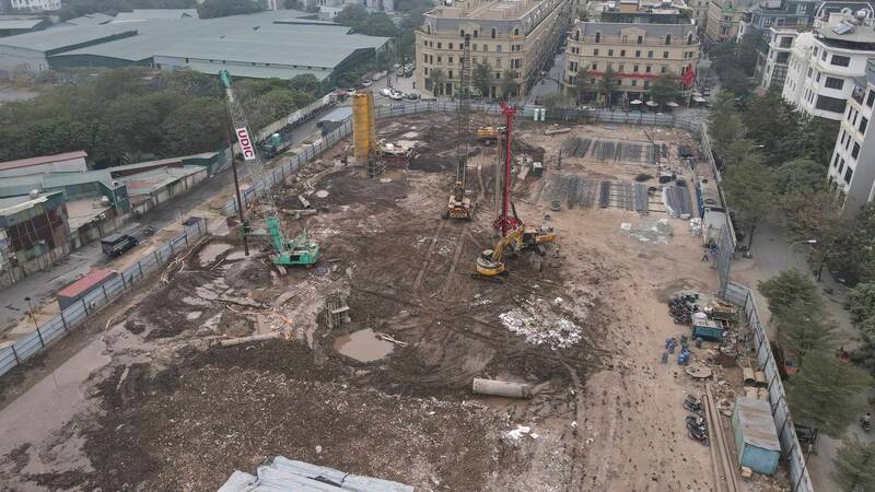 The social housing project in Ha Dinh New Urban Area (Thanh Tri District, Hanoi) is being implemented. Photo: Hai Nguyen