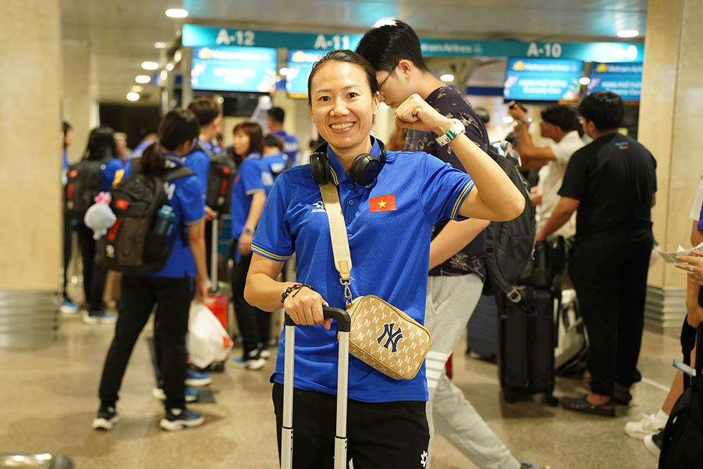 Doi truong Thanh Hang tu tin truoc gio len duong. Anh: Thanh Vu