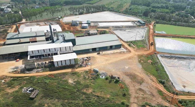 Nhà máy sắn hiện đang bị tạm dừng hoạt động hơn 1 tháng nay. Ảnh: Nguyễn Trường