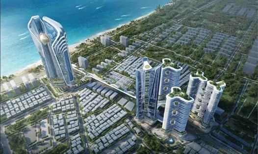 Một trong những phối cảnh Dự án Tháp tài chính Đà Nẵng Gateways. Ảnh: Sakae Holding