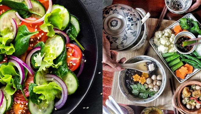 Protein-rich vegetarian dishes that don't raise blood sugar levels. Graphics: Ha An