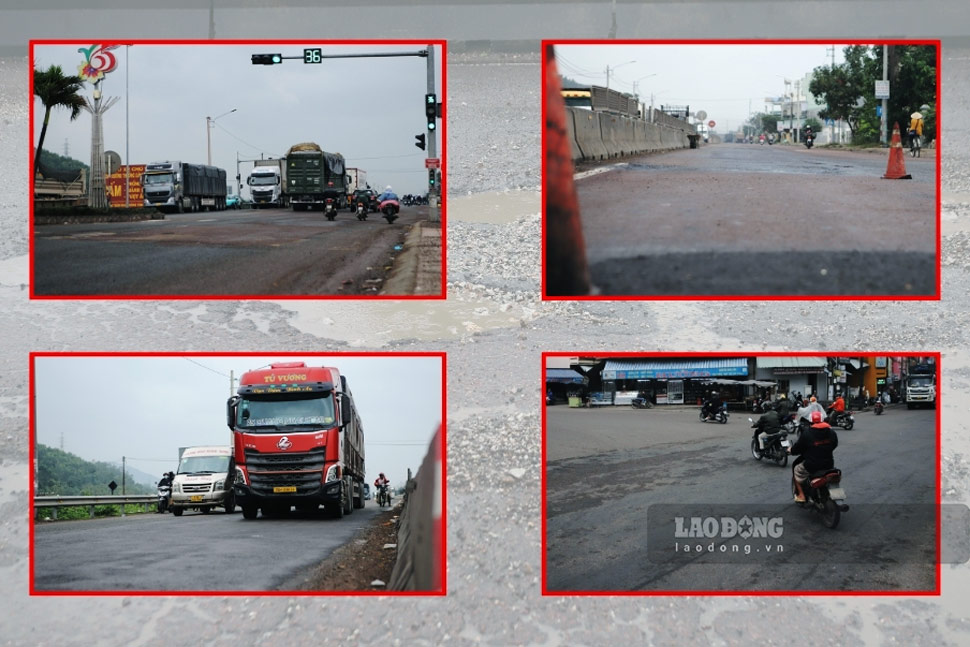 The investor of the BOT station pledged to allocate funds to upgrade National Highway 1A through Binh Dinh province, in order to completely fix the damage. Photo: Hoai Luan