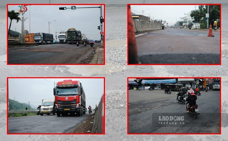 The investor of the BOT station pledged to allocate funds to upgrade National Highway 1A through Binh Dinh province, in order to completely fix the damage. Photo: Hoai Luan