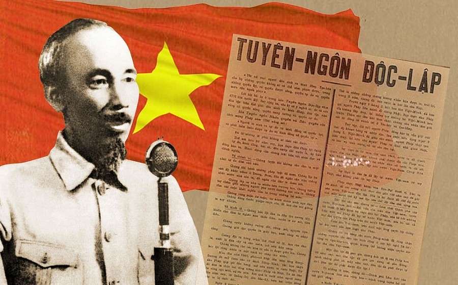 The 1945 Declaration of Independence is a great national founding document, affirming the right to national independence. Photo: Document of the Communist Party of Vietnam Electronic Information Portal