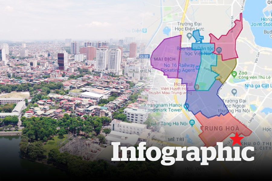 Nhiều tuyến phố vượt 180 triệu/m2 ở Cầu Giấy theo bảng giá đất mới
