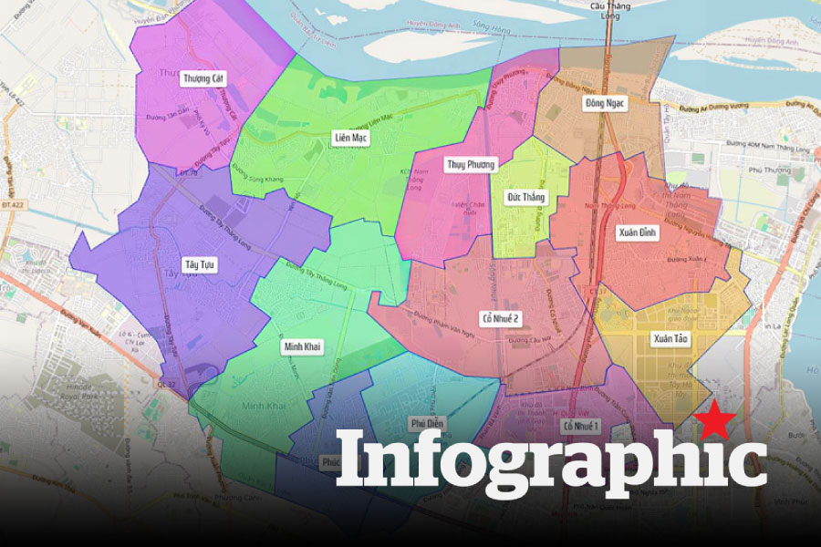 Nhiều tuyến phố vượt 100 triệu/m2 ở Bắc Từ Liêm theo bảng giá đất mới
