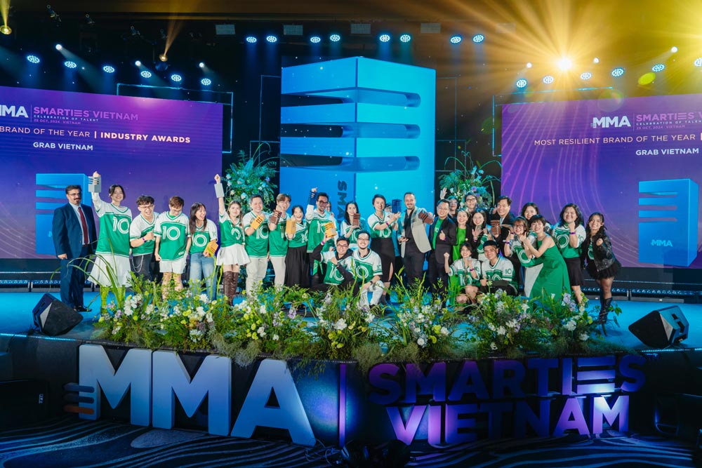 Grab Vietnam has won two awards: Technology Platform of the Year and Brand that is Sustainable for Vietnamese People's Life at SMARTIES Vietnam Awards. Photo: DN provided