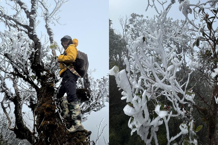 Phang A Tinh, a porter (a guide and person who carries luggage for mountain climbers) on the Ta Xua mountain climbing route in Tram Tau district, Yen Bai province on January 11. Photo: A Tinh