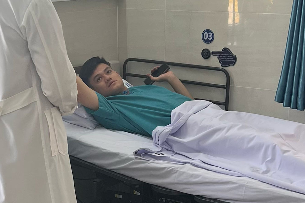 Defender Ho Tan Tai completed ligament surgery. Photo: Khang Nguyen