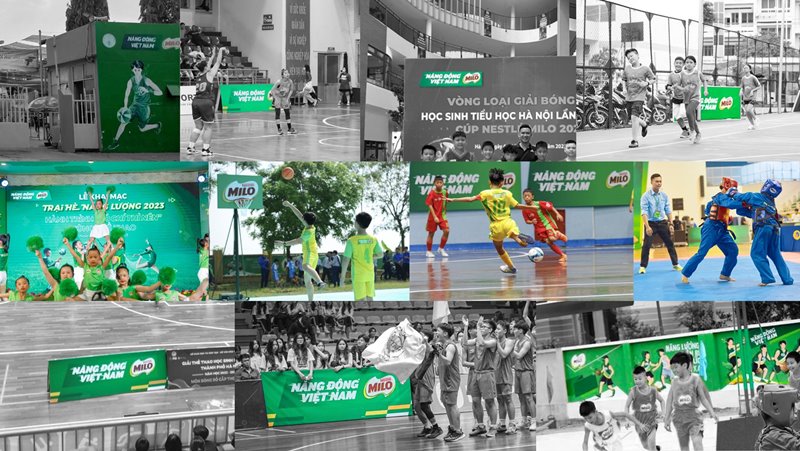 Chuong trinh Nang Dong Viet Nam voi cac hoat dong The thao hoc duong & Van dong the chat qua cac nam. Anh: Nestle