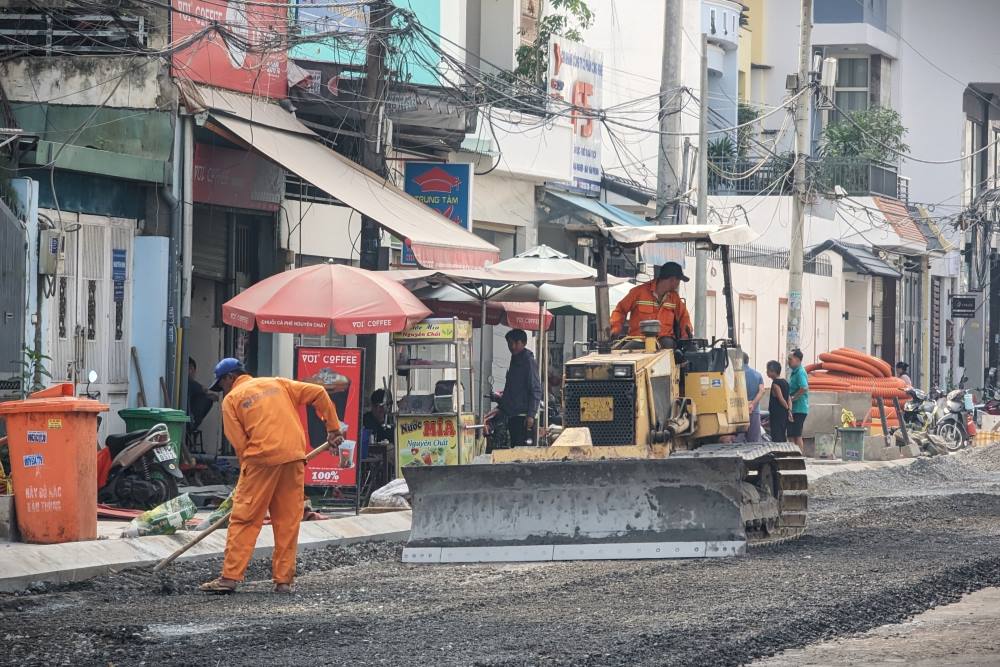 Một đoạn cuối đường Hoàng Hoa Thám giao với