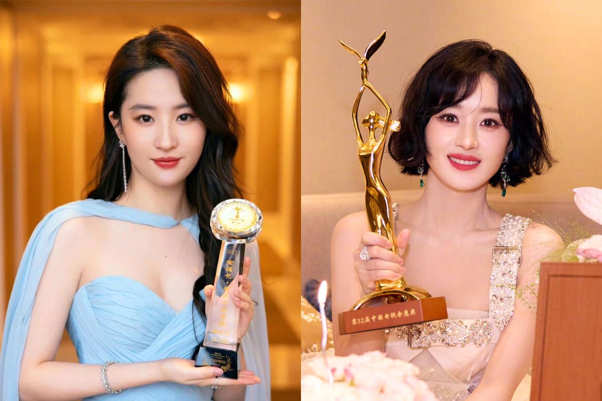Liu Yifei and Zhao Liying are compared in terms of awards. Photo: Weibo