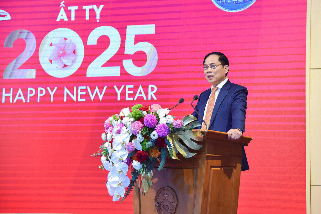 Deputy Prime Minister and Minister of Foreign Affairs Bui Thanh Son chaired a meeting with Vietnamese press agencies at the end of the year. Photo: Ministry of Foreign Affairs