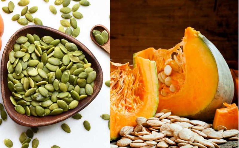 Pumpkin seeds are not only a nutritious food but also good food for the skin. Graphics: Nhu Ha