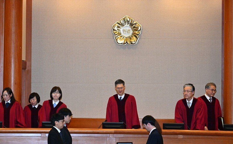 The first impeachment trial of South Korean President Yoon Suk Yeol on January 14. Photo: AFP