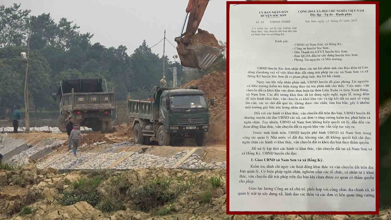 Soc Son considers prosecuting illegal land exploiters if they are found to have violated the law