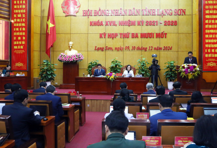 Lang Son Provincial People's Council meeting in December 2024. Photo: Thanh Binh