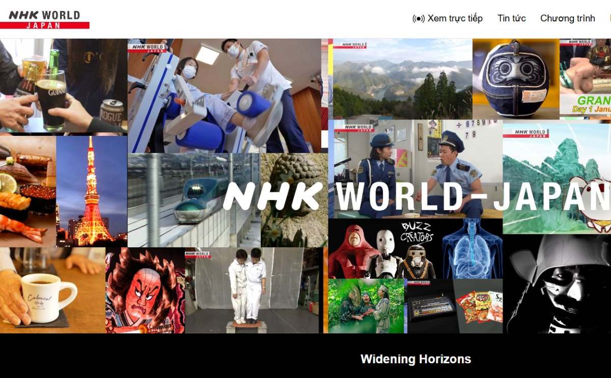 NHK Japan website homepage. Screenshot