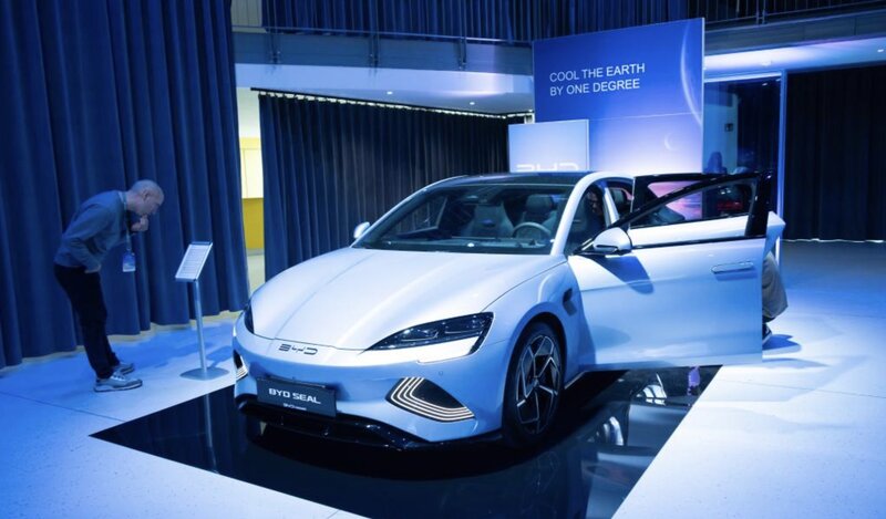 Chinese electric and smart car brands such as BYD and Lotus have production facilities in the US. Photo: Xinhua