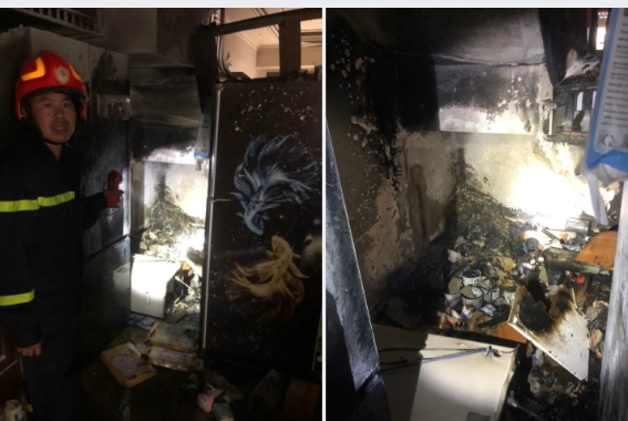 Fire scene. Photo: Hai Phong Police