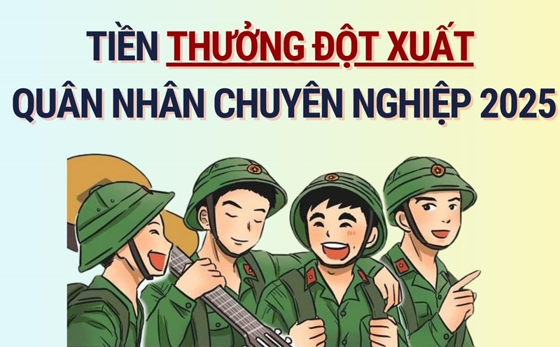 2025 Special Bonus for Professional Soldiers. Graphics: Hoang Le