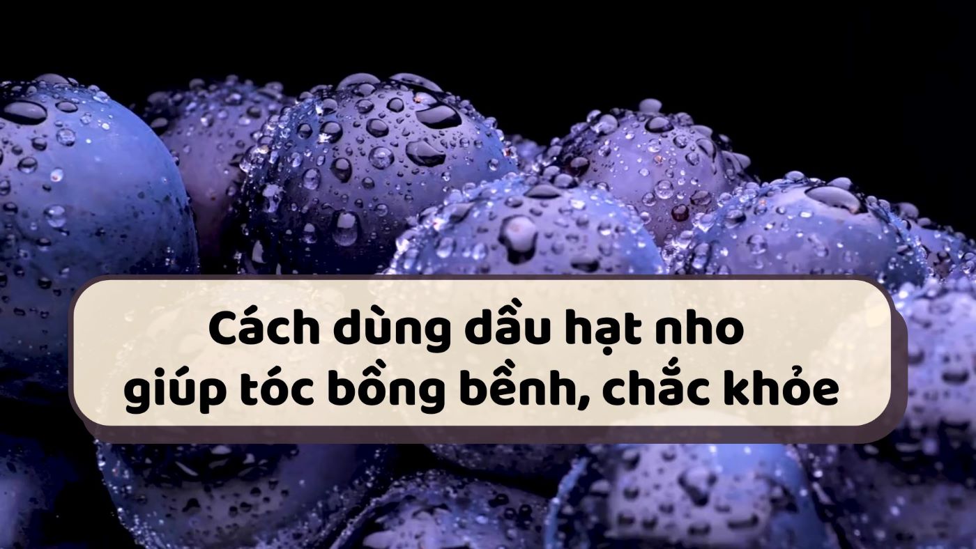 Grapeseed oil helps hair become bouncy and strong.