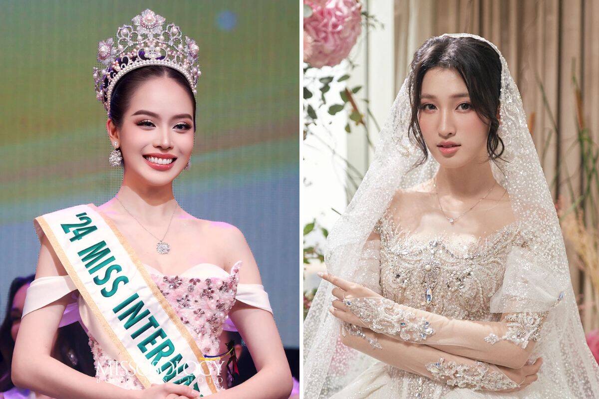 Miss Thanh Thuy and runner-up Phuong Nhi became the center of attention. Photo: FBNV