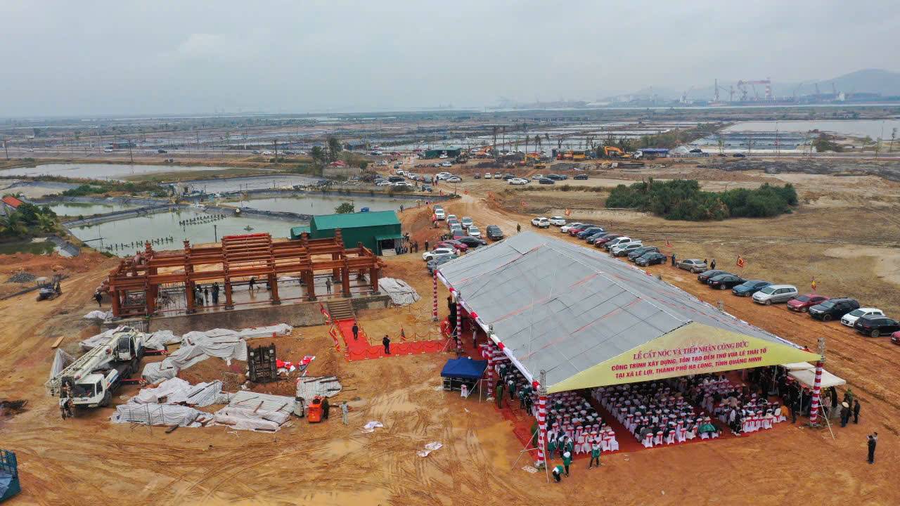 Construction location of the project cluster: King Le Thai To Temple area, Le Loi commune, Ha Long city. Photo: Ha Long City Information Public Security