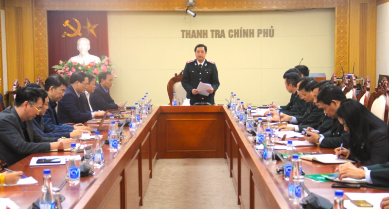Announcing the Decision on thematic inspection in Bac Giang, Hai Duong and Phu Tho provinces. Photo: Government Inspectorate