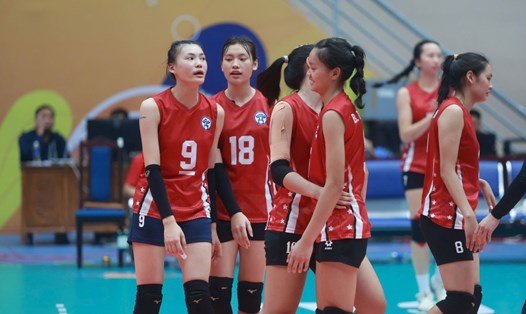 Đội bóng chuyền nữ Hà Nội sở hữu dàn cầu thủ trẻ tài năng. Ảnh: Hoàng Huê