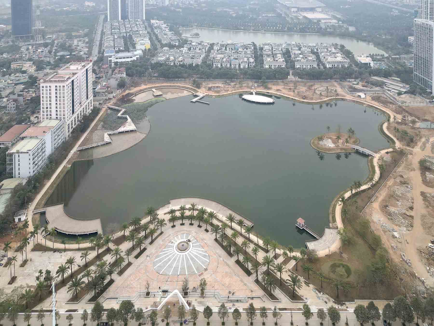 Phung Khoang Lake Park (Hanoi), photo taken on January 9. Photo: Huu Chanh