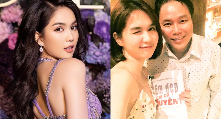 Ngoc Trinh and director Hoang Vu. Photo: Producer.