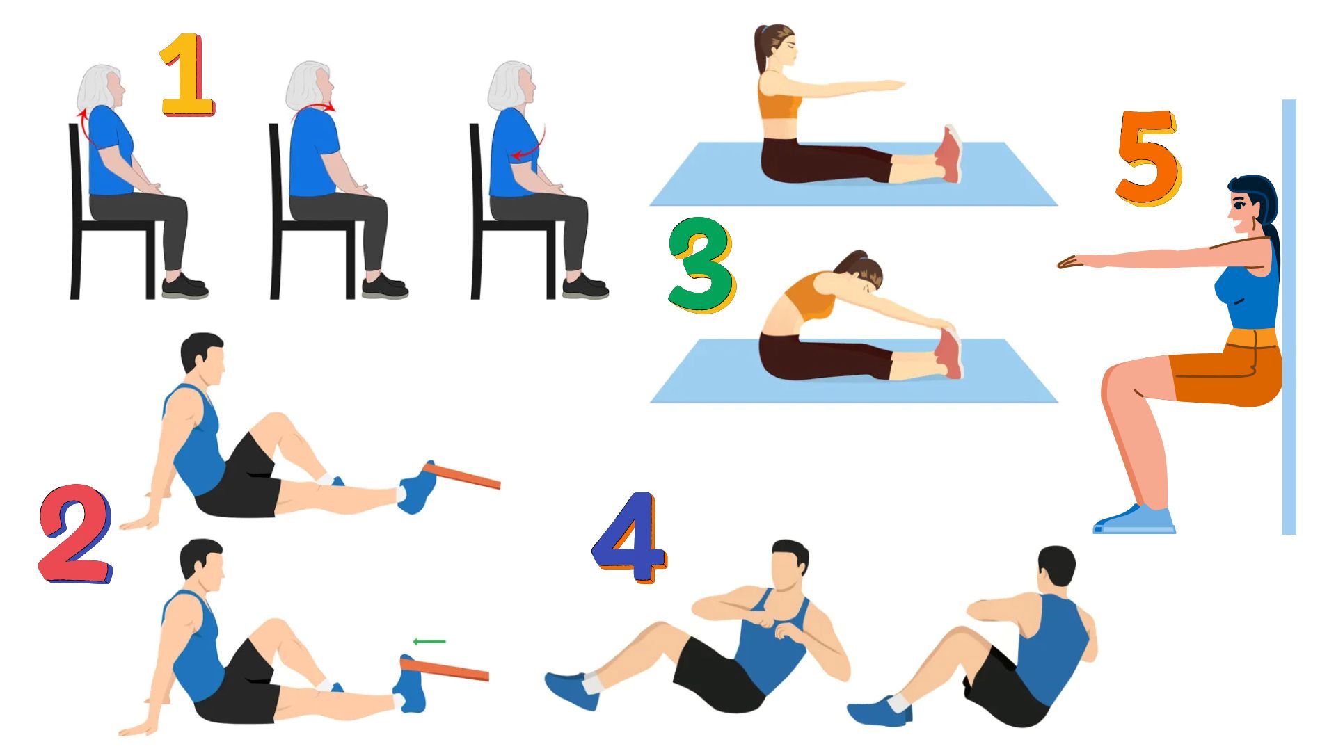 Exercises to improve mobility after age 50. Graphics: Thanh Thanh