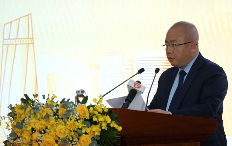 Mr. Do Thanh Trung - Deputy Minister of Planning and Investment speaking at the Workshop on Developing International Financial Centers in Vietnam. Photo: Nguyen Linh