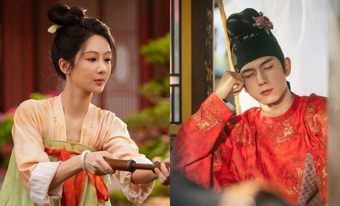 Duong Tu and Ly Hien star in "Quoc sac phuong hoa". Photo: Producer.