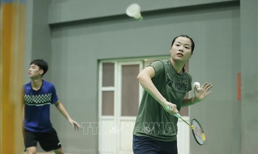 Tay vợt Nguyễn Thùy Linh là niềm hi vọng của thể thao Việt Nam. Ảnh: TTXVN