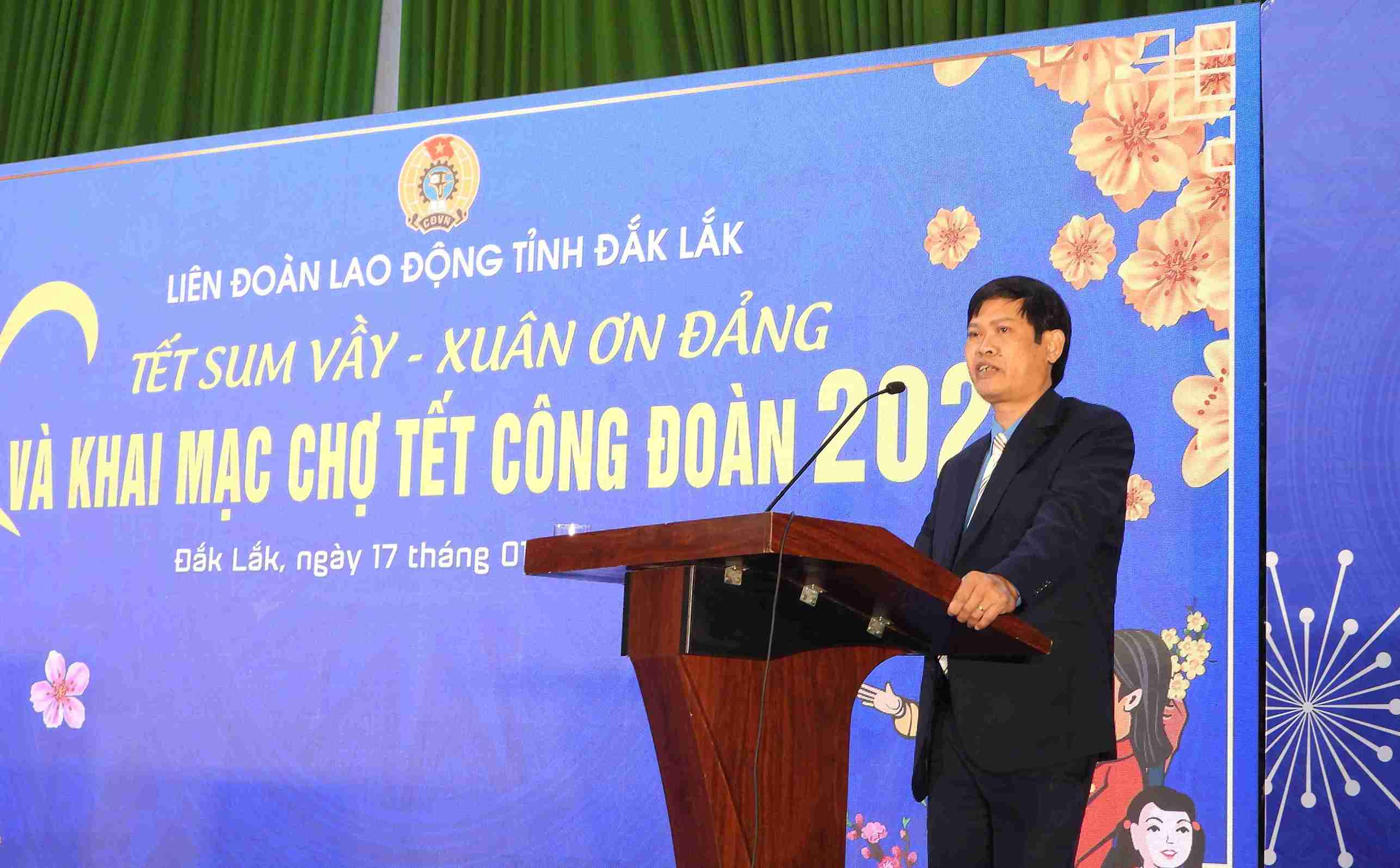 Ong Le Van Thanh - Chu tich LDLD tinh Dak Lak phat bieu. Anh: Bao Trung