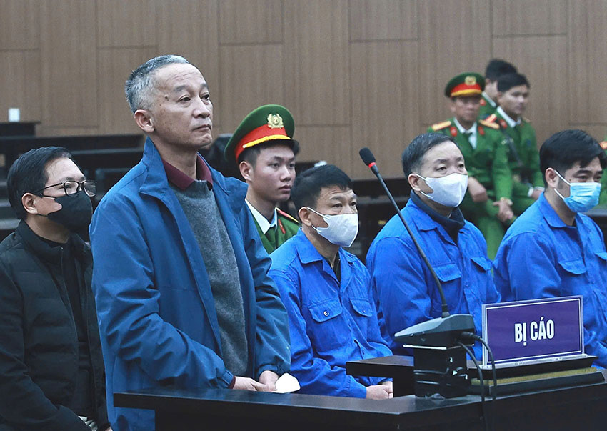 Ông Trần Văn Hiệp - cựu Chủ tịch UBND tỉnh Lâm Đồng, tại phiên tòa. Ảnh: N.Anh