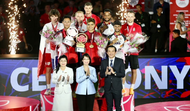 Giai Teqball vo dich the gioi 2024 tai TPHCM ket thuc thanh cong, gop phan gioi thieu hinh anh, dat nuoc con nguoi Viet Nam ra the gioi. Anh: DUY NAM